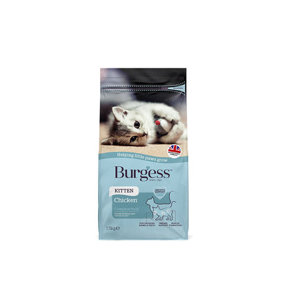 Burgess Kitten Complete Chicken Dry Food – 1.5kg