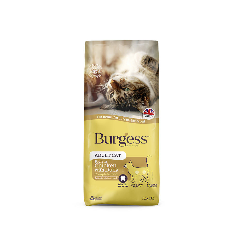 Burgess Adult Cat Complete Chicken & Duck Dry Food