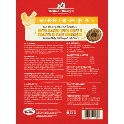 Stella & Chewy’s Cage Free Chicken Raw Coated Biscuits for Dogs 9oz