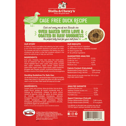 Stella & Chewy’s Cage Free Duck Raw Coated Biscuits for Dogs 9oz