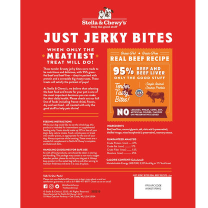 Stella & Chewy’s Just Jerky Bites Real Beef Grain Free Dog Treats 6oz