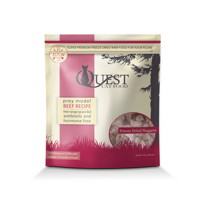Quest Prey Model Grain Free Freeze Dried Raw Cat Food 10oz | 3 Recipes