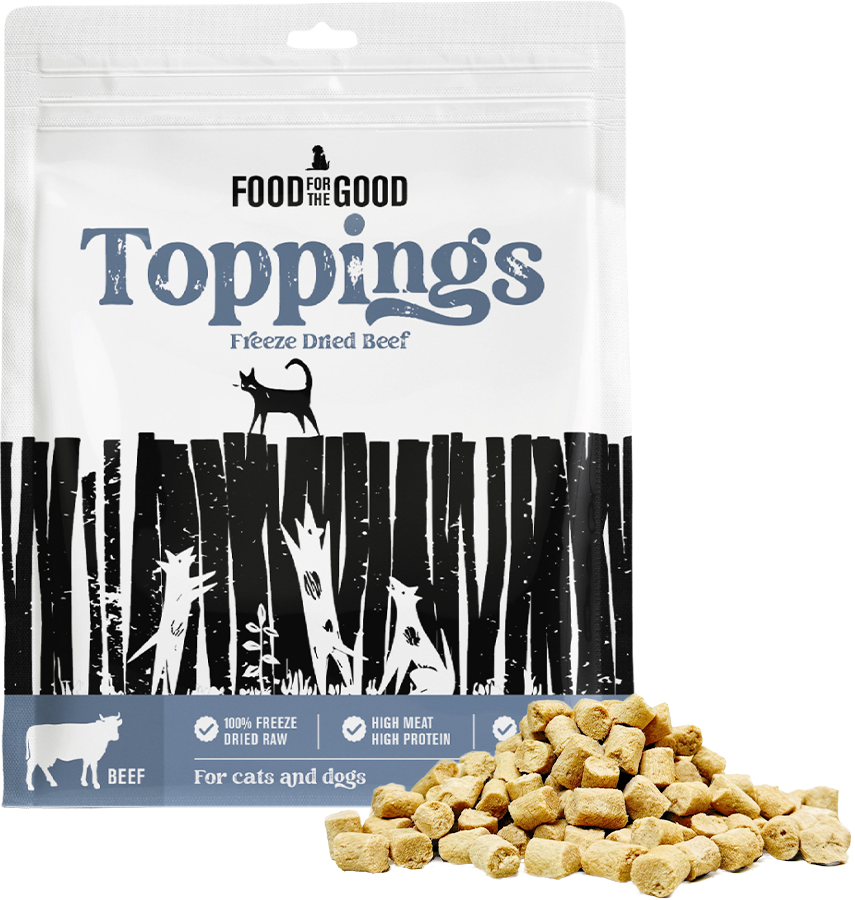 Food For The Good Freeze Dried Beef Food Toppings for Cats & Dogs 250g