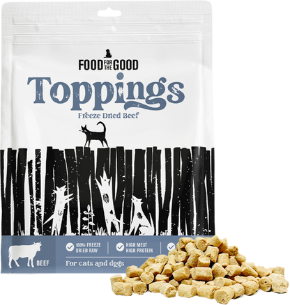 Food For The Good Freeze Dried Beef Food Toppings for Cats & Dogs 250g