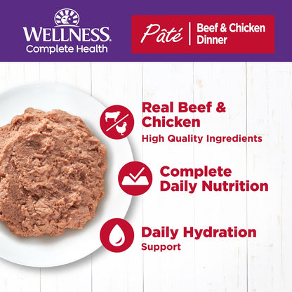 Wellness Complete Health Beef & Chicken Pate Grain Free Canned Cat Food 5.5oz