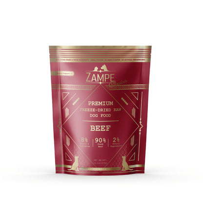 Zampe Freeze Dried Raw Beef Pops Complete Meal for Dogs