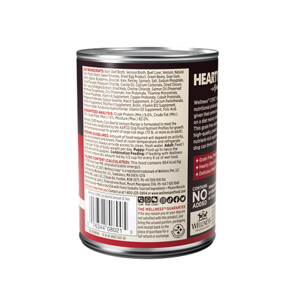 Wellness CORE Hearty Cuts Beef & Venison Grain Free Wet Dog Food 12.5oz