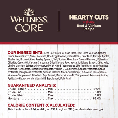 Wellness CORE Hearty Cuts Beef & Venison Grain Free Wet Dog Food 12.5oz