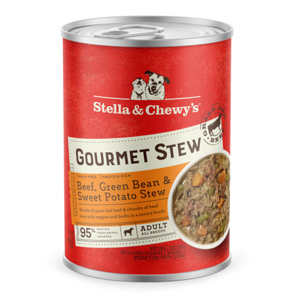 Stella & Chewy’s Gourmet Beef, Green Bean & Sweet Potato Stew Grain Free Canned Dog Food 12.5oz
