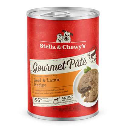 Stella & Chewy’s Gourmet Pate Beef & Lamb Recipe Grain Free Canned Dog Food 12.5oz