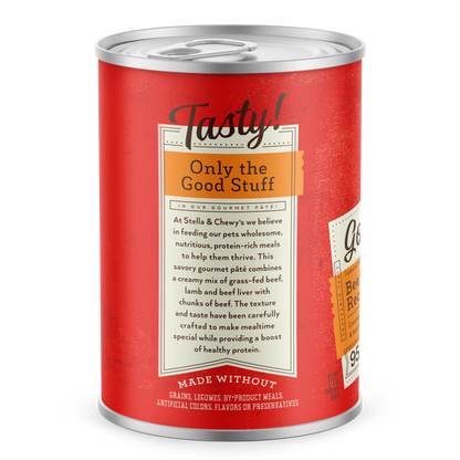 Stella & Chewy’s Gourmet Pate Beef & Lamb Recipe Grain Free Canned Dog Food 12.5oz
