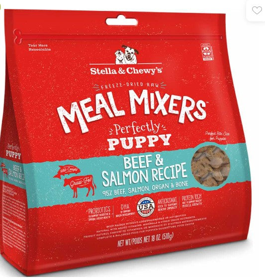 Stella and Chewy’s Perfectly Puppy Beef and Salmon Meal Mixers 18oz