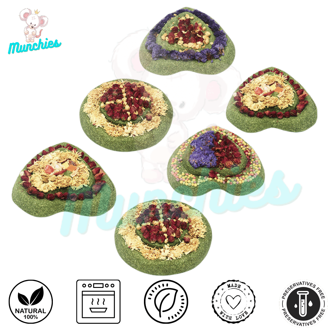 Munchies Handmade Timothy Hay Birthday Cake (14cm) – Natural Celebration Treat