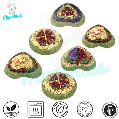 Munchies Handmade Timothy Hay Birthday Cake (14cm) – Natural Celebration Treat