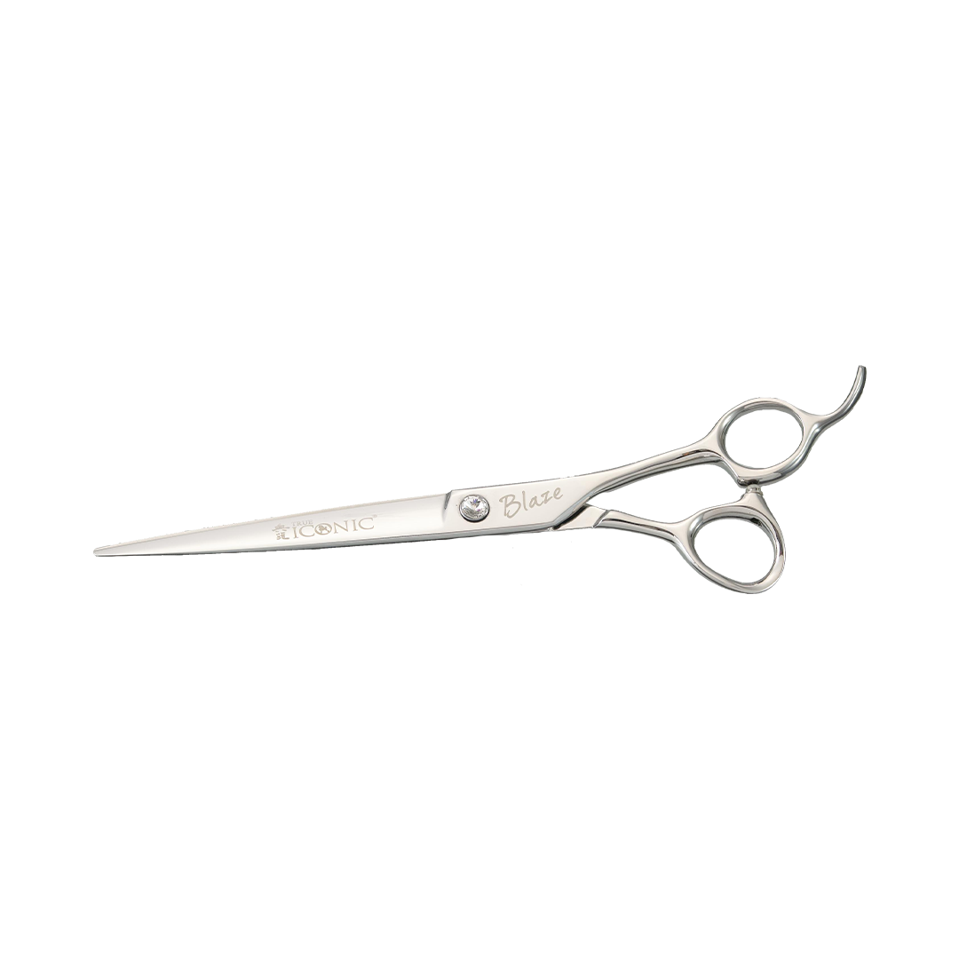True Iconic Blaze Straight Shear 7 Inch Precision Grooming Scissors