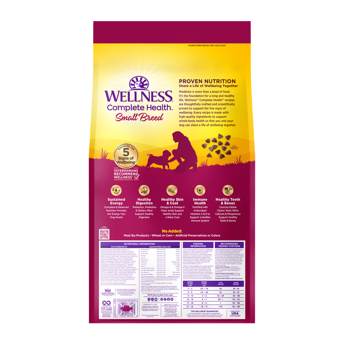 Wellness Complete Health Turkey, Chicken & Salmon Small Breed Adult Grain Free Dry Dog Food