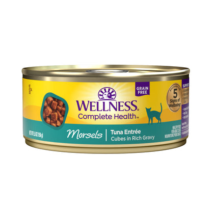 Wellness Complete Health Morsels Cubed Tuna Entree Grain Free Canned Cat Food 5.5oz