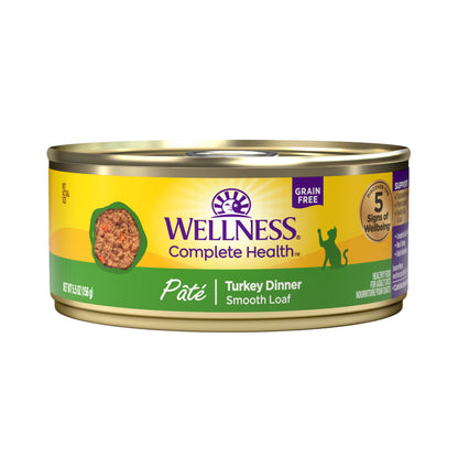 Wellness Complete Health Turkey Pate Grain Free Canned Cat Food 5.5oz