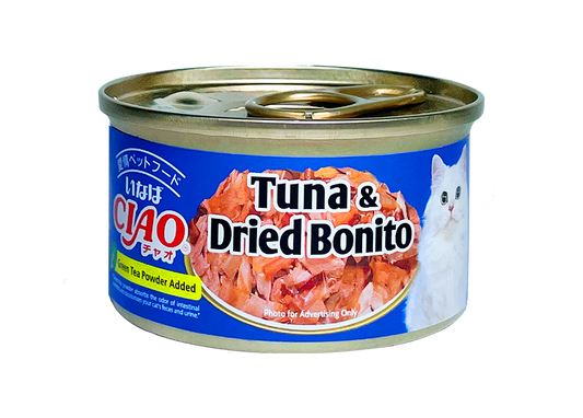 CIAO White Meat Tuna & Dried Bonito in Jelly Canned Cat Food 75g x 24cans