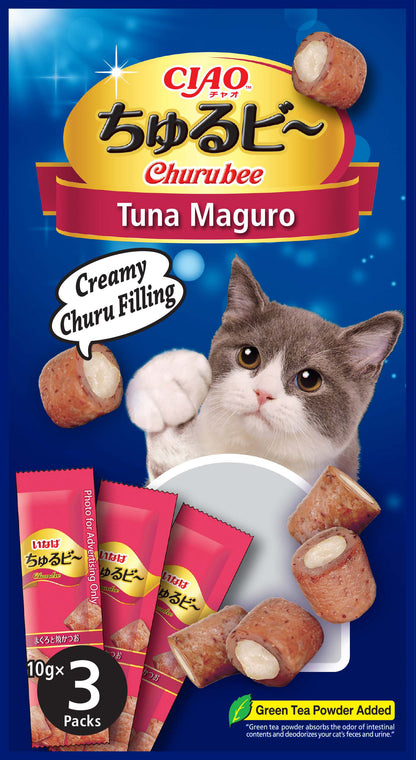 CIAO Churu Bee Chicken & Maguro Cat Treat Sticks (10g x 3 stick) x 5set
