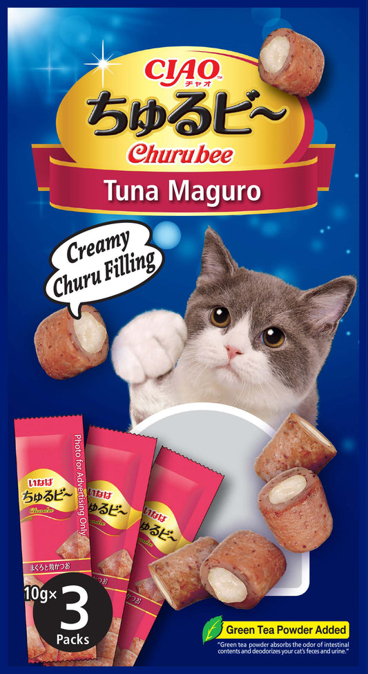 CIAO Churu Bee Chicken & Maguro Cat Treat Sticks (10g x 3 stick) x 5set