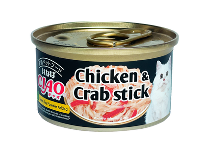 CIAO White Meat Chicken Fillet & Crabstick in Jelly Canned Cat Food 75g x 24cans