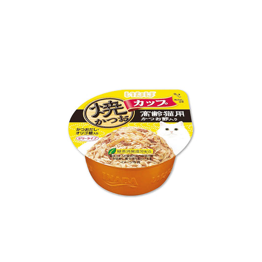 CIAO Grilled Skipjack Tuna in Gravy with Dried Bonito Cup Cat Food 80g x 12cups