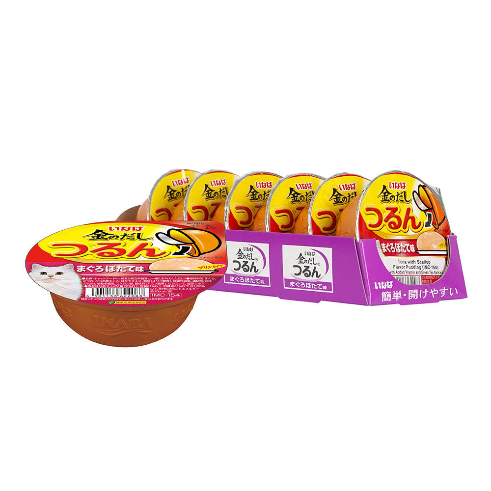 CIAO Tsurun Pudding Tuna & Scallop Cup Cat Food 65g x 12cups