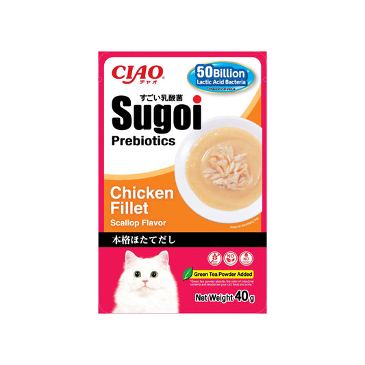 CIAO Sugoi Prebiotics Chicken Fillet Scallop 40g x 16pouches