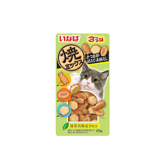CIAO Soft Bits Mix Chicken Fillet & Tuna with Bonito & Scallop Cat Treats 25g x 8pack