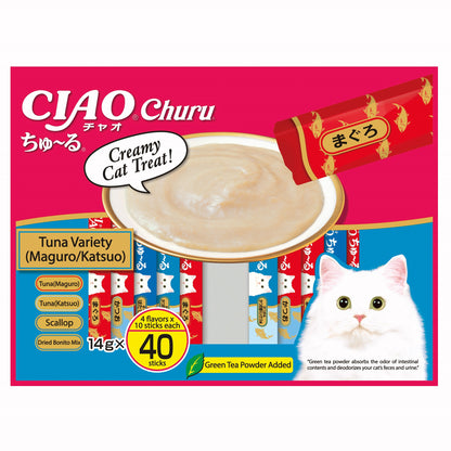 CIAO Churu Tuna Maguro Jumbo Mix 40 Sticks (10 x 4 Flavours)