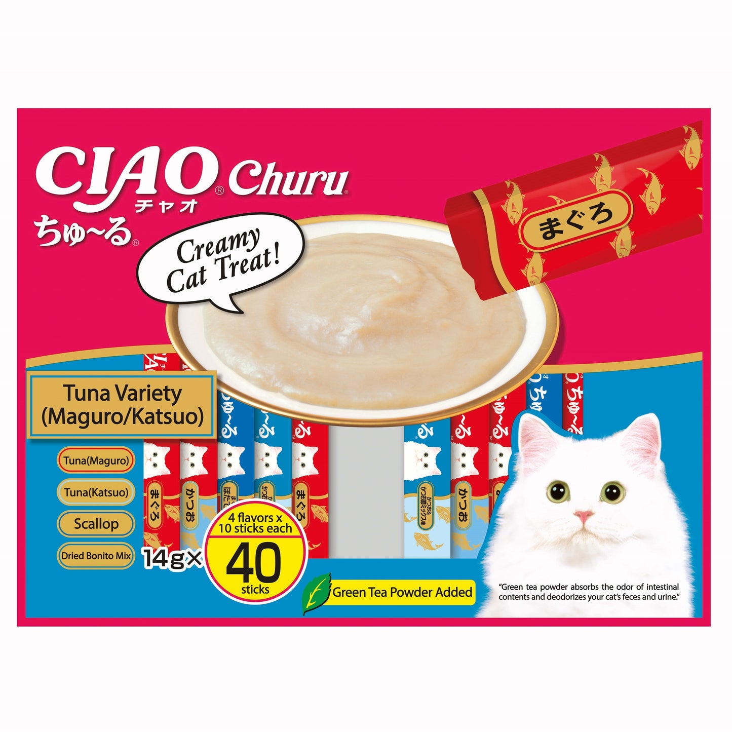 CIAO Churu Tuna Maguro Jumbo Mix 40 Sticks (10 x 4 Flavours)
