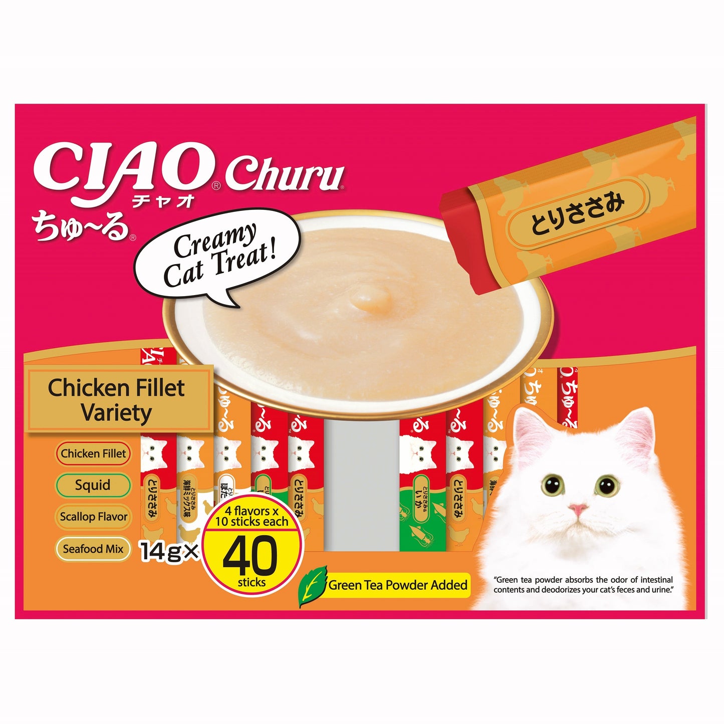 CIAO Churu Chicken Jumbo Mix 40 Sticks (10 x 4 Flavours)