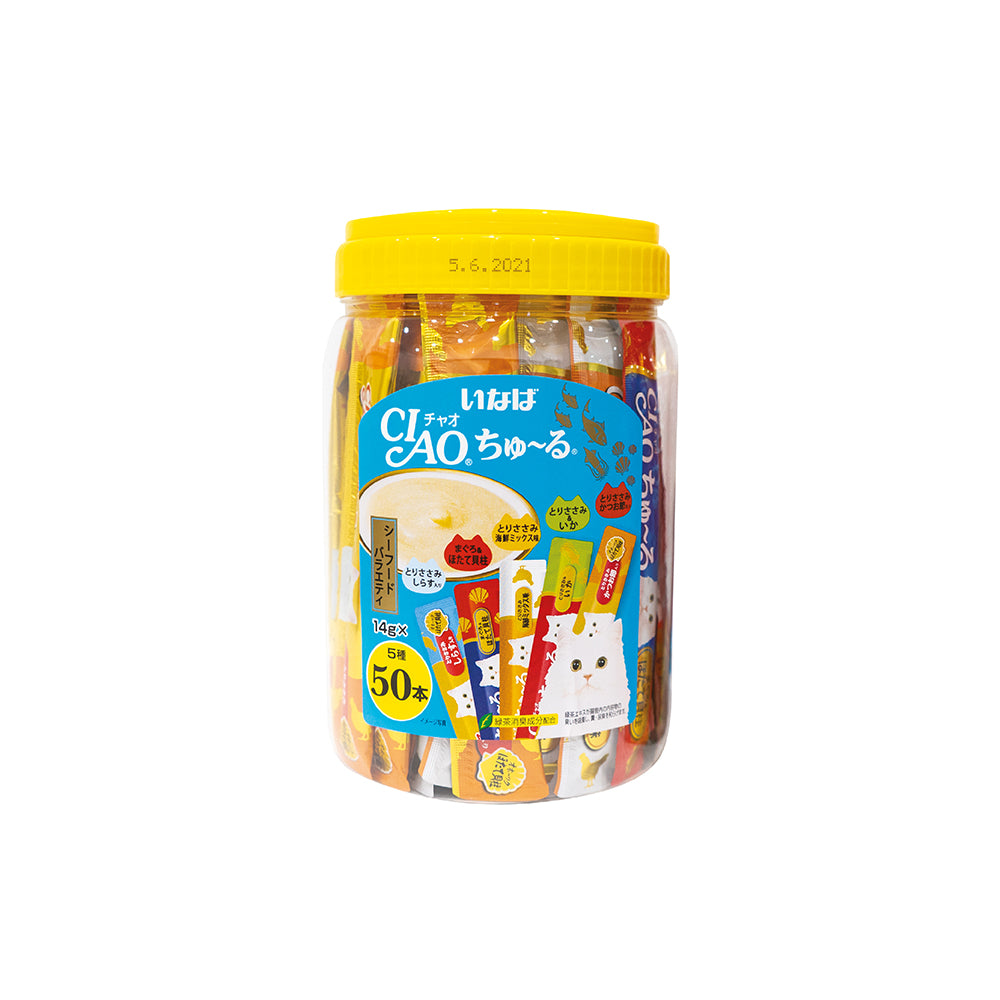 CIAO Churu Seafood Festive Pack Cat Treats 14g x 50 Sticks