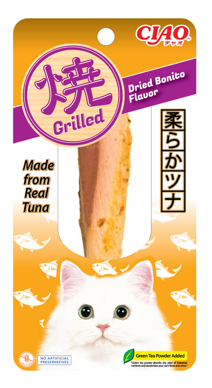 CIAO Grilled Tuna Dried Bonito Flavour Cat Treat 15g x 10 packs
