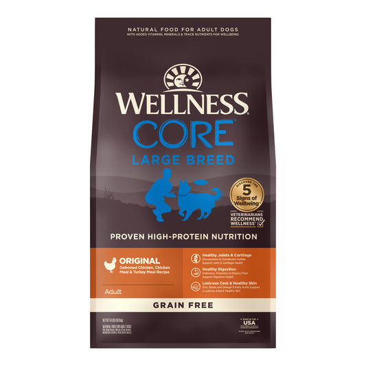 Wellness CORE Grain Free Large Breed Original Adult Dry Dog Food 24LB