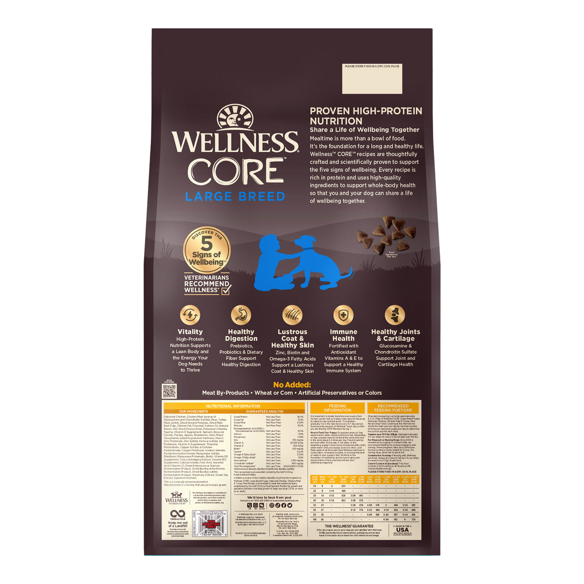 Wellness CORE Grain Free Large Breed Puppy Dry Dog Food 24LB