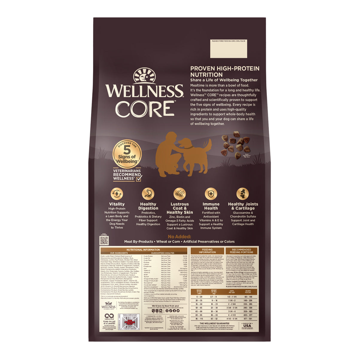 Wellness CORE Wild Game Grain Free Potato Free Adult Dry Dog Food