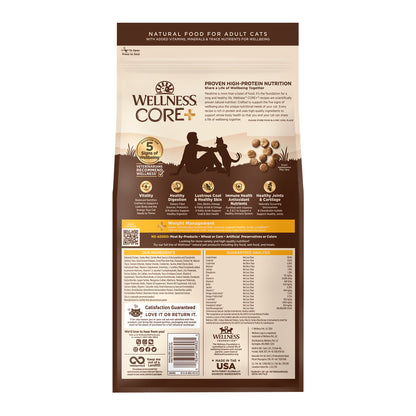 Wellness CORE+ Indoor Chicken & Turkey Grain Free Dry Cat Food 5LB