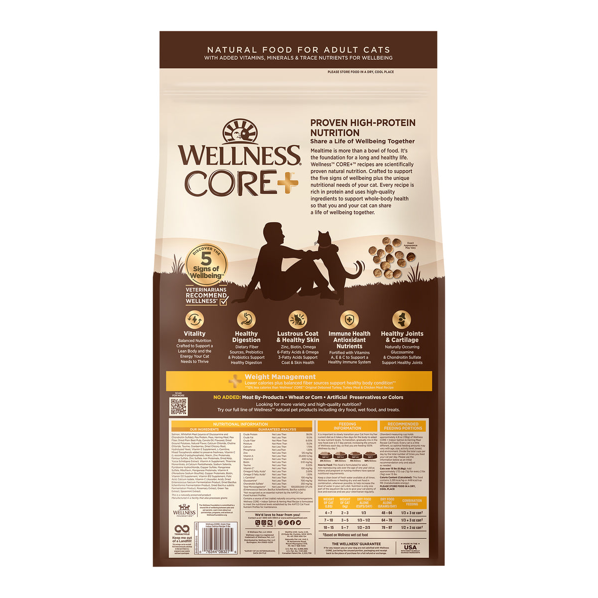 Wellness CORE+ Indoor Salmon & Herring Grain Free Dry Cat Food 11LB
