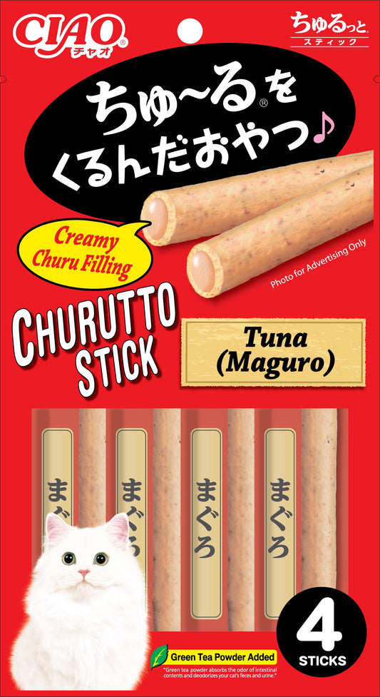 CIAO Churutto Stick Liquid Tuna Maguro Cat Treats (7g x 4 sticks) x 5 sets