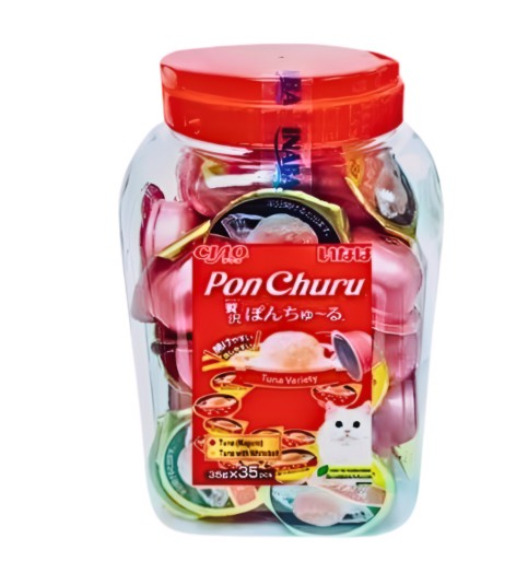 CIAO Pon Churu Tuna & Tuna with Whitebait Limited Edition 35g x 35 Cups