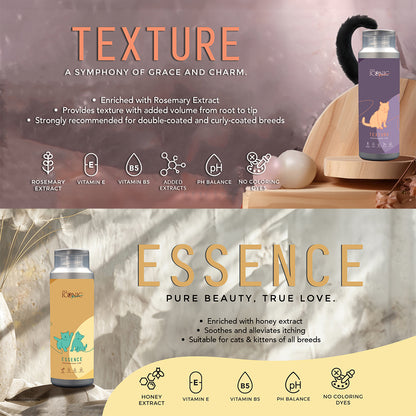 True Iconic Meow Texture Shampoo for Cats 400ml Coat Definition and Volume