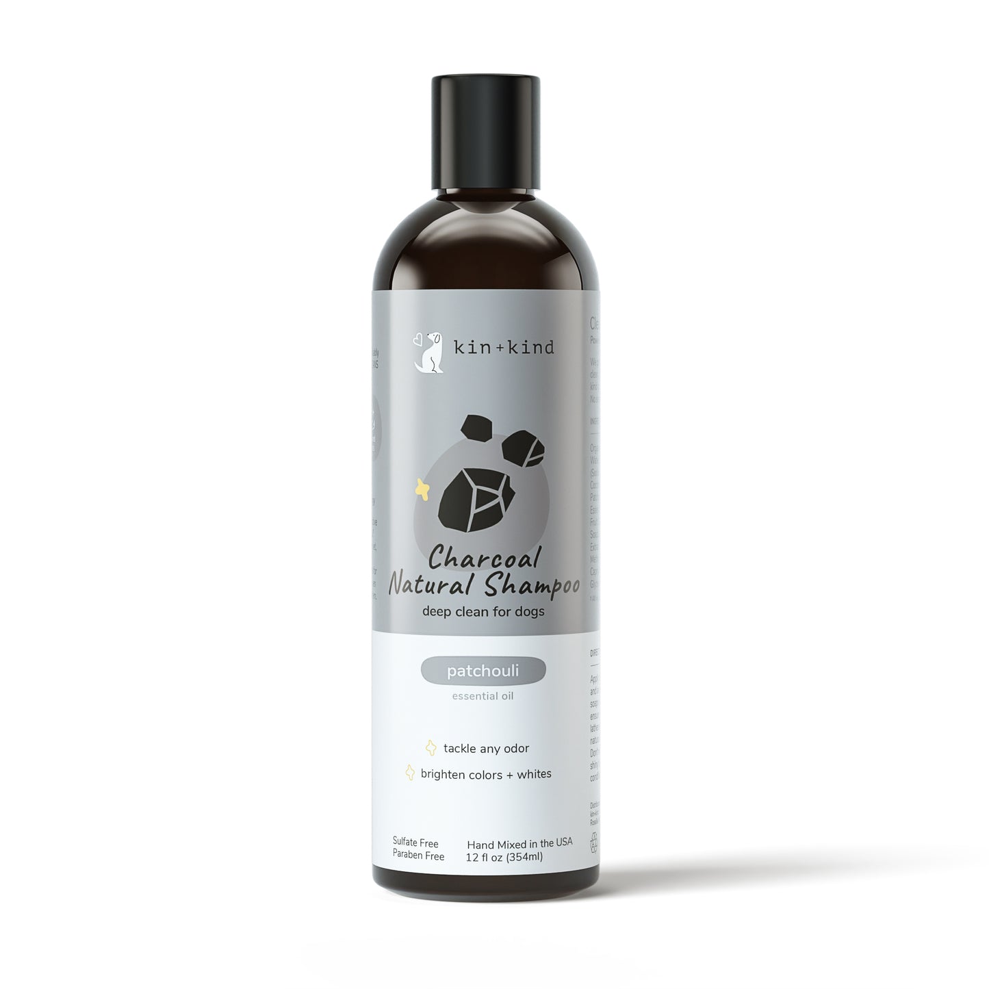 kin+kind Charcoal Shampoo Patchouli 12oz