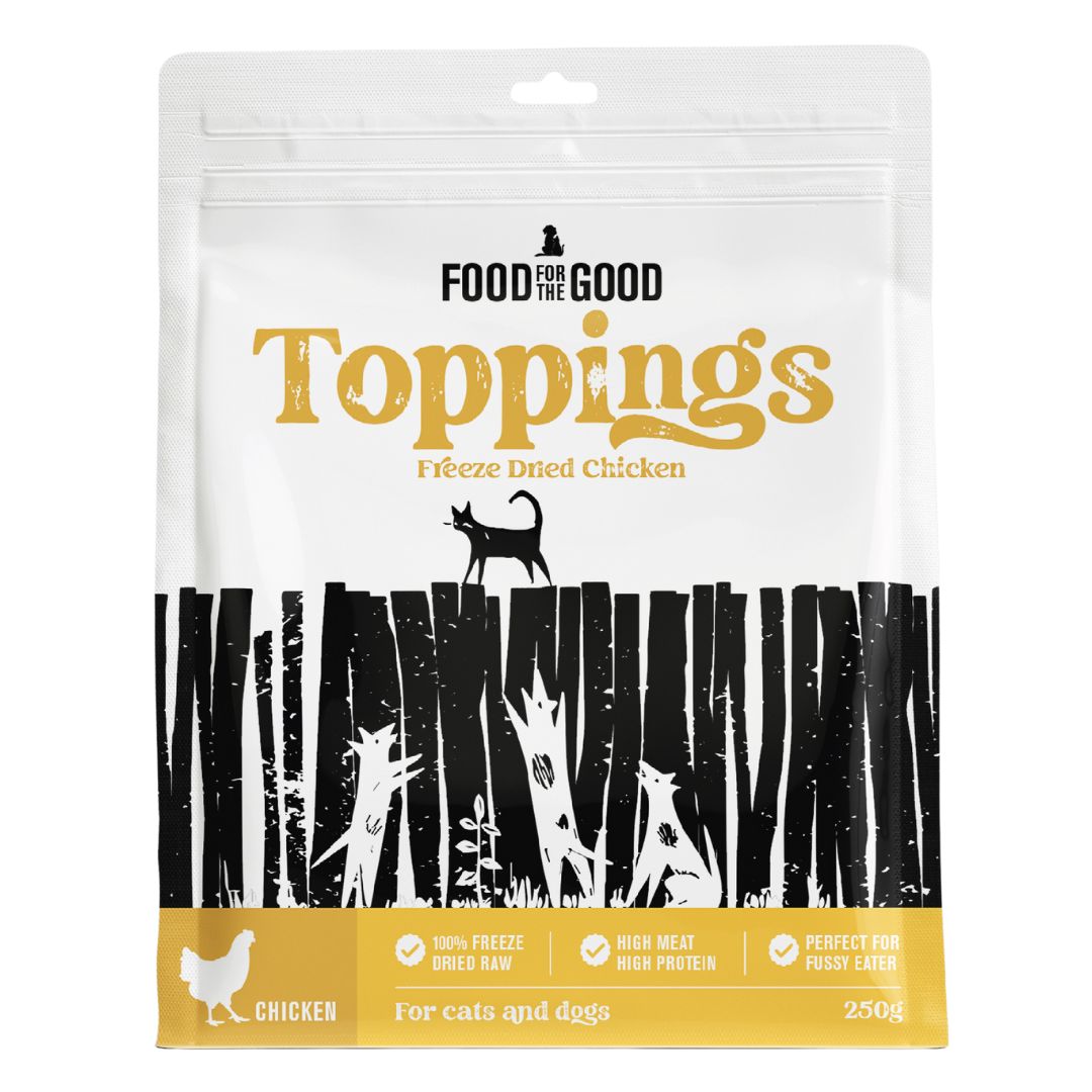 Food For The Good Freeze Dried Chicken Food Toppings for Cats & Dogs 250g