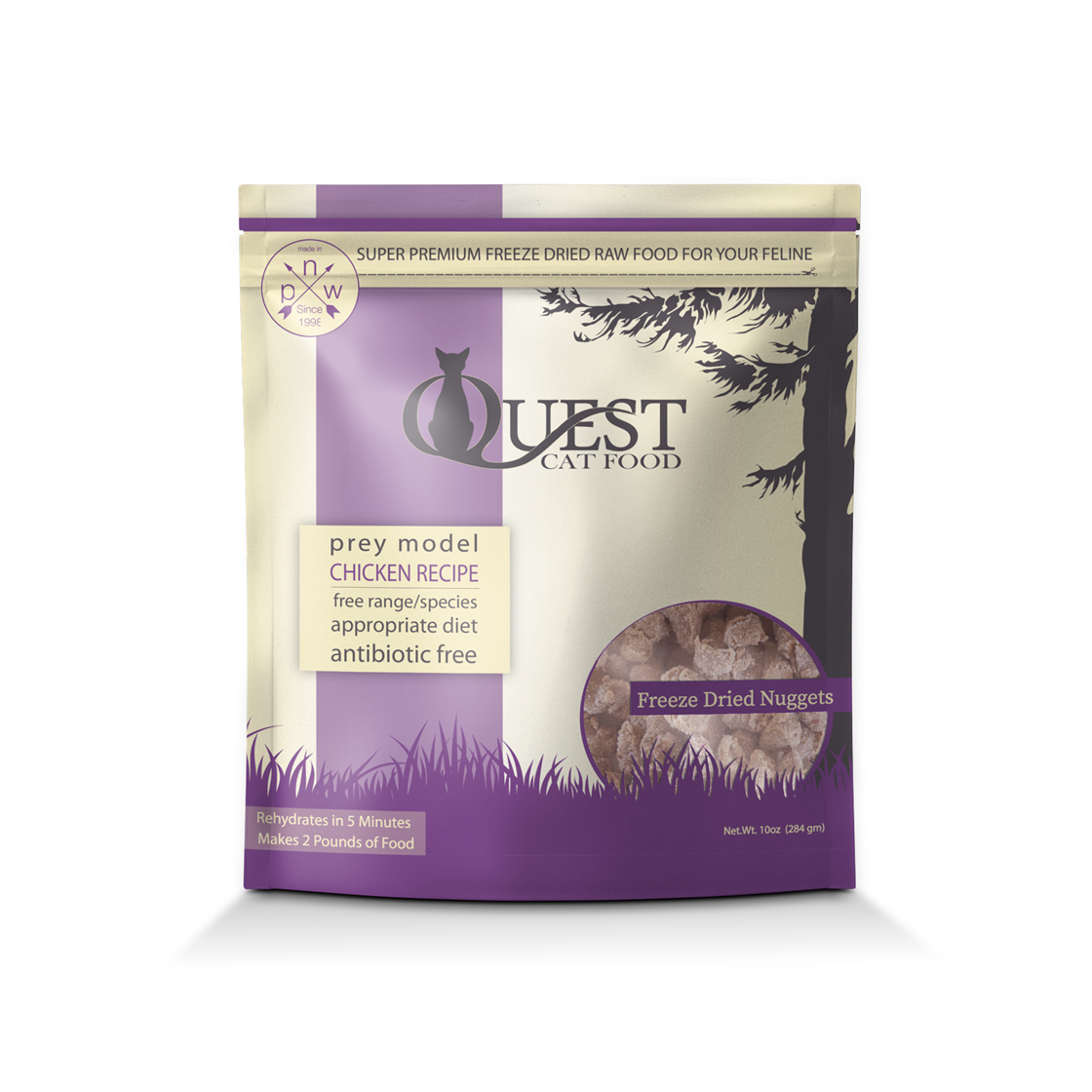 Quest Prey Model Grain Free Freeze Dried Raw Cat Food 10oz | 3 Recipes