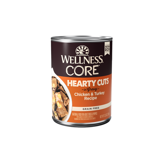 Wellness CORE Hearty Cuts Chicken & Turkey Grain Free Wet Dog Food 12.5oz
