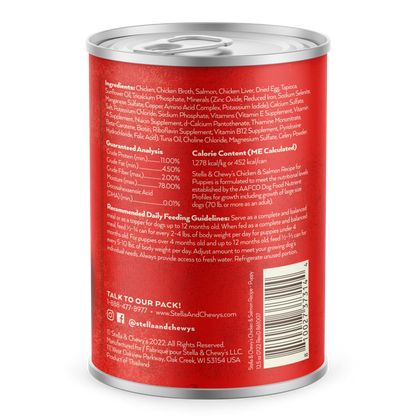 Stella & Chewy’s Gourmet Pate Chicken & Salmon Grain Free Puppy Dog Food 12.5oz