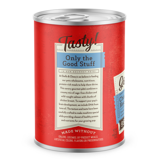 Stella & Chewy’s Gourmet Pate Chicken & Salmon Grain Free Puppy Dog Food 12.5oz