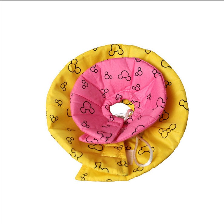 Munchies Soft Recovery Cone – Mouse Print Muzzle Collar for Rats, Mice, Hamsters & Birds